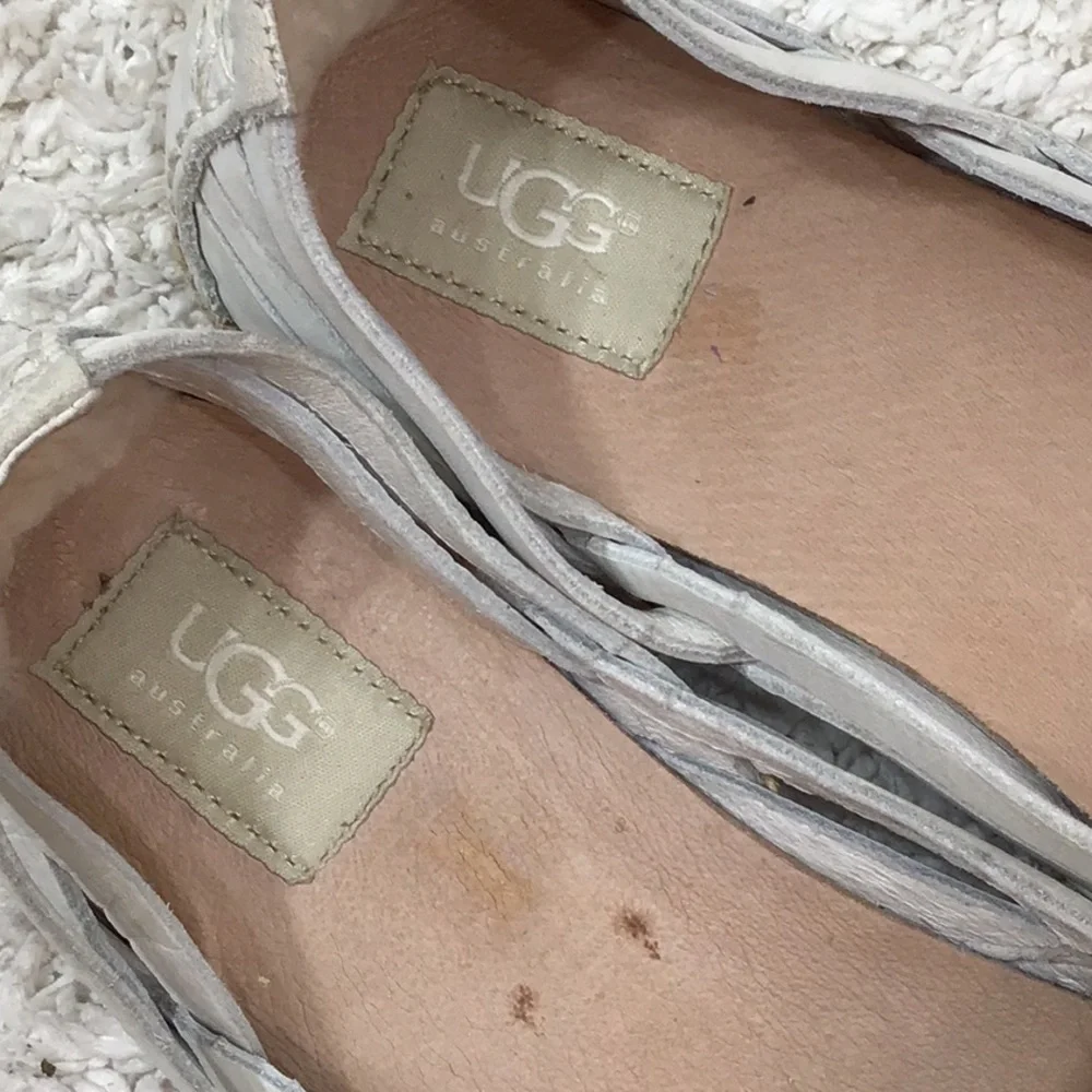 UGG cream nubuck leather Cicily espadrille 7.5
